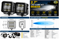 Hella LED Black Magic 2.7" Cube Kit - (Flood)