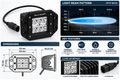 Hella Valuefit Flush Mount 6 LED Cube Light Long Range