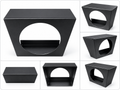 Truck Lamp 1 Hole Lamp Bracket with black powder coat finish