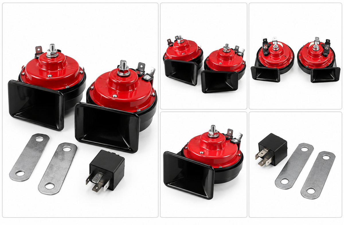 12V Twin Trumpet Hooter Set
